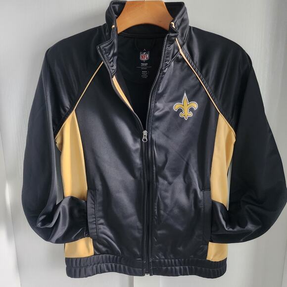 NFL Team Apparel New Orleans Saints Women's Size Small Zip  Rhinestone Bling - Picture 6 of 10